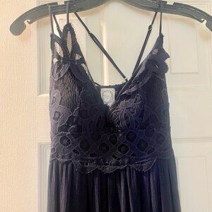Francescas Lace Top Maxi Dress, Navy (Women's XXS)